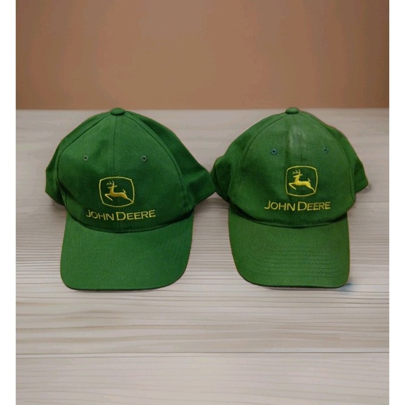 John Deere Other - Vintage John Deere Tractors MPC Promotions Hat Cap Green Adult Snapback Lot Of 2